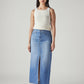 Women's Blue Regular Fit Mid Rise Skirt - Front View