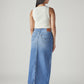 Women's Blue Regular Fit Mid Rise Skirt - Back View