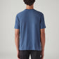 Men's Textured Regular Fit Jacquard T-Shirt - Back View
