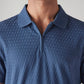 Men's Self Design Slim Fit Jacquard Polo T-Shirt - 20 View
