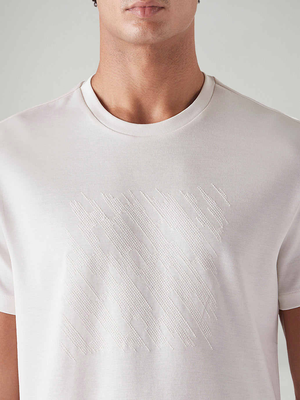 Men's Self Design Regular Fit Interlock T-Shirt - 20 View