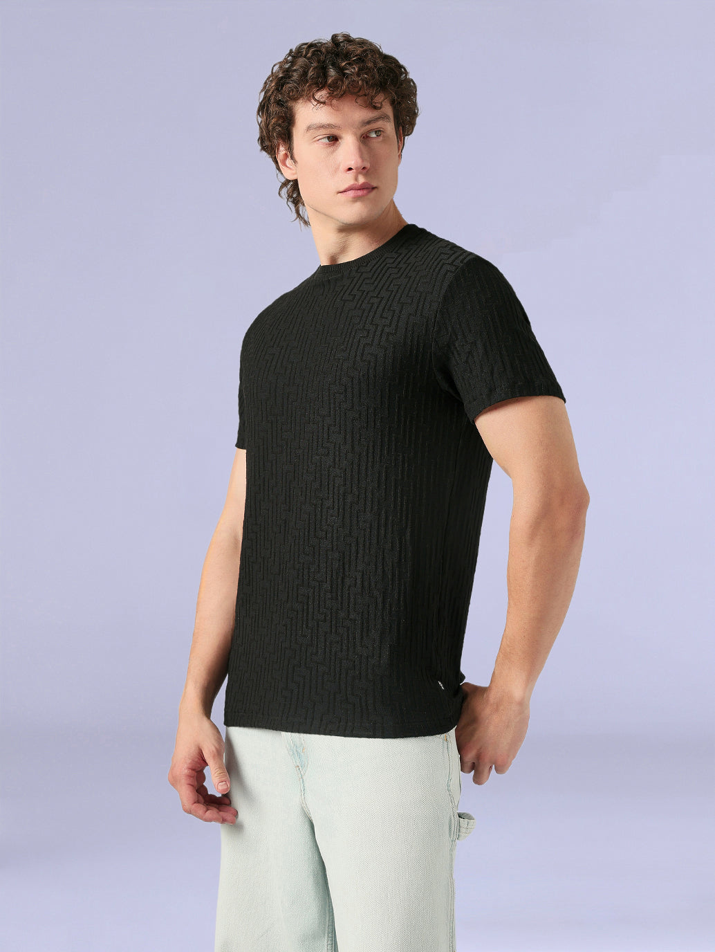 Men's Redloop Textured Slim Fit T-Shirt - Side View