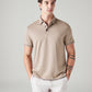 Men's Solid Slim Fit Polo T-Shirt - Front View