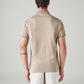 Men's Solid Slim Fit Polo T-Shirt - Back View
