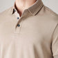 Men's Solid Slim Fit Polo T-Shirt - Detail View