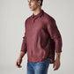 Men's Solid Slim Fit Linen Redloop Shirt - Side View