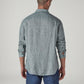 Men's Solid Slim Fit Linen Redloop Shirt - Back View