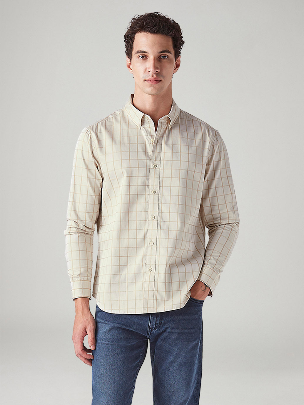 Men's Checkered Slim Fit Shirt