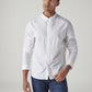 Men's Striped Slim Fit Dobby Redloop Shirt - Front View