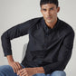 Men's Striped Slim Fit Redloop Dobby Shirt - Logo View