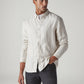Men's Redloop Striped Slim Fit Linen Shirt - Styleshot View