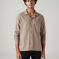 Men's Solid Relaxed Fit Linen Shirt - Front View