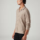 Men's Solid Relaxed Fit Linen Shirt - Side View