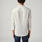 Men's Solid Slim Fit Linen Shirt - Back View
