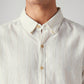 Men's Solid Slim Fit Linen Shirt - Detail View
