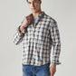 Men's Checkered Slim Fit Redloop Shirt - Logo View