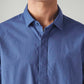 Men's Solid Slim Fit Linen Shirt - Detail View