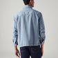 Men's Solid Relaxed Fit Jacket - Back View