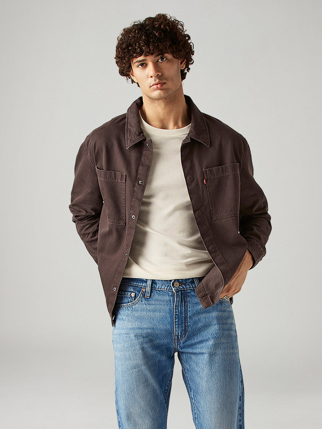 Men's Solid Boxy Fit Overdyed Shirt - Styleshot View