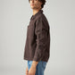 Men's Solid Boxy Fit Overdyed Shirt - Side View