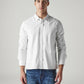 Men's Solid Slim Fit Poplin Redloop Shirt - Front View