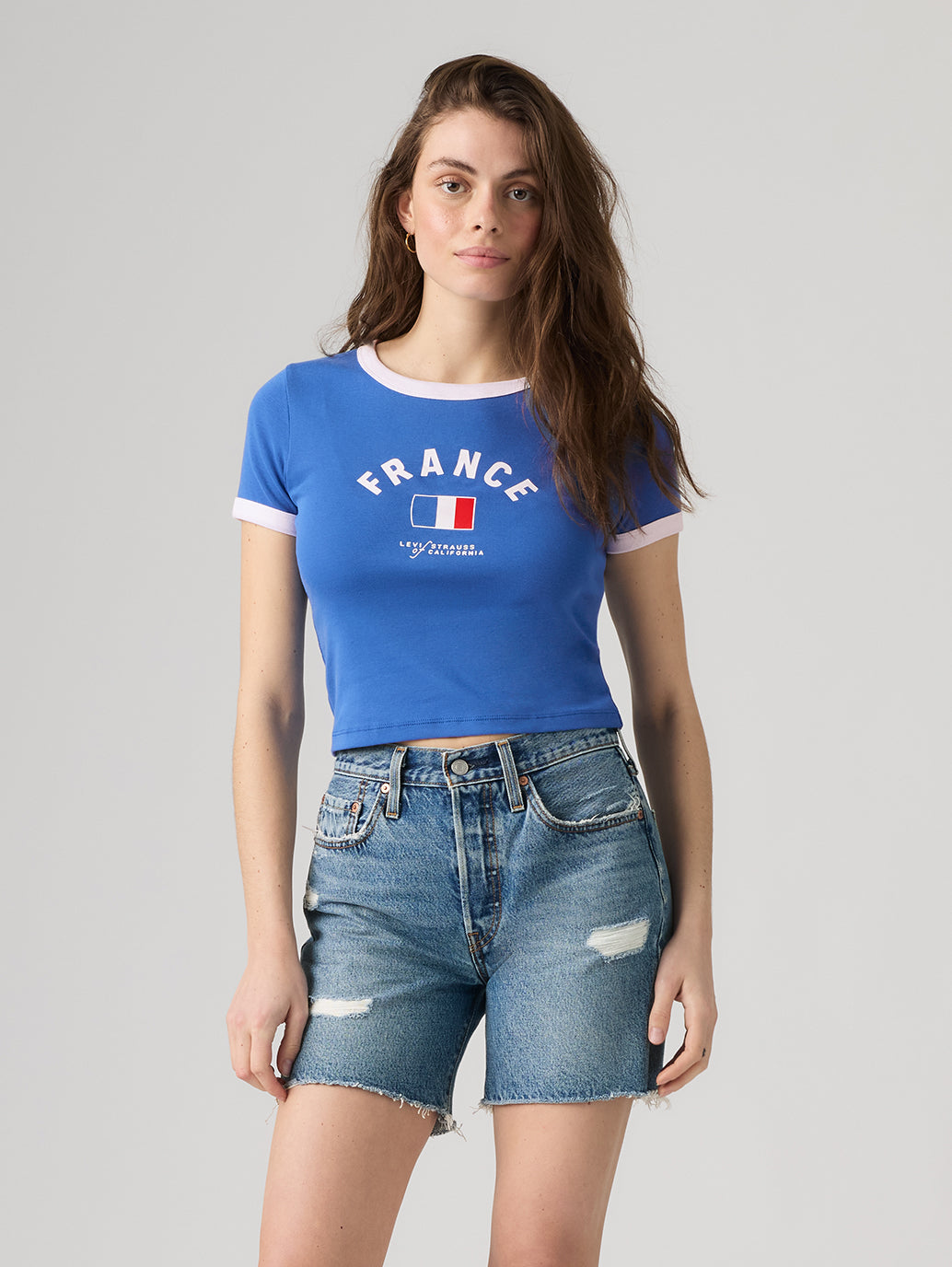 Levi's® France Women's Ringer Tee - Front View