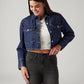 Women's Solid Indigo Denim Jacket - Styleshot View