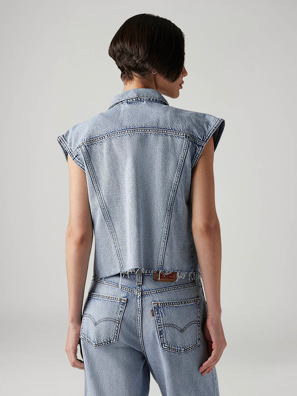 Women's Solid Regular Fit Jacket - Back View