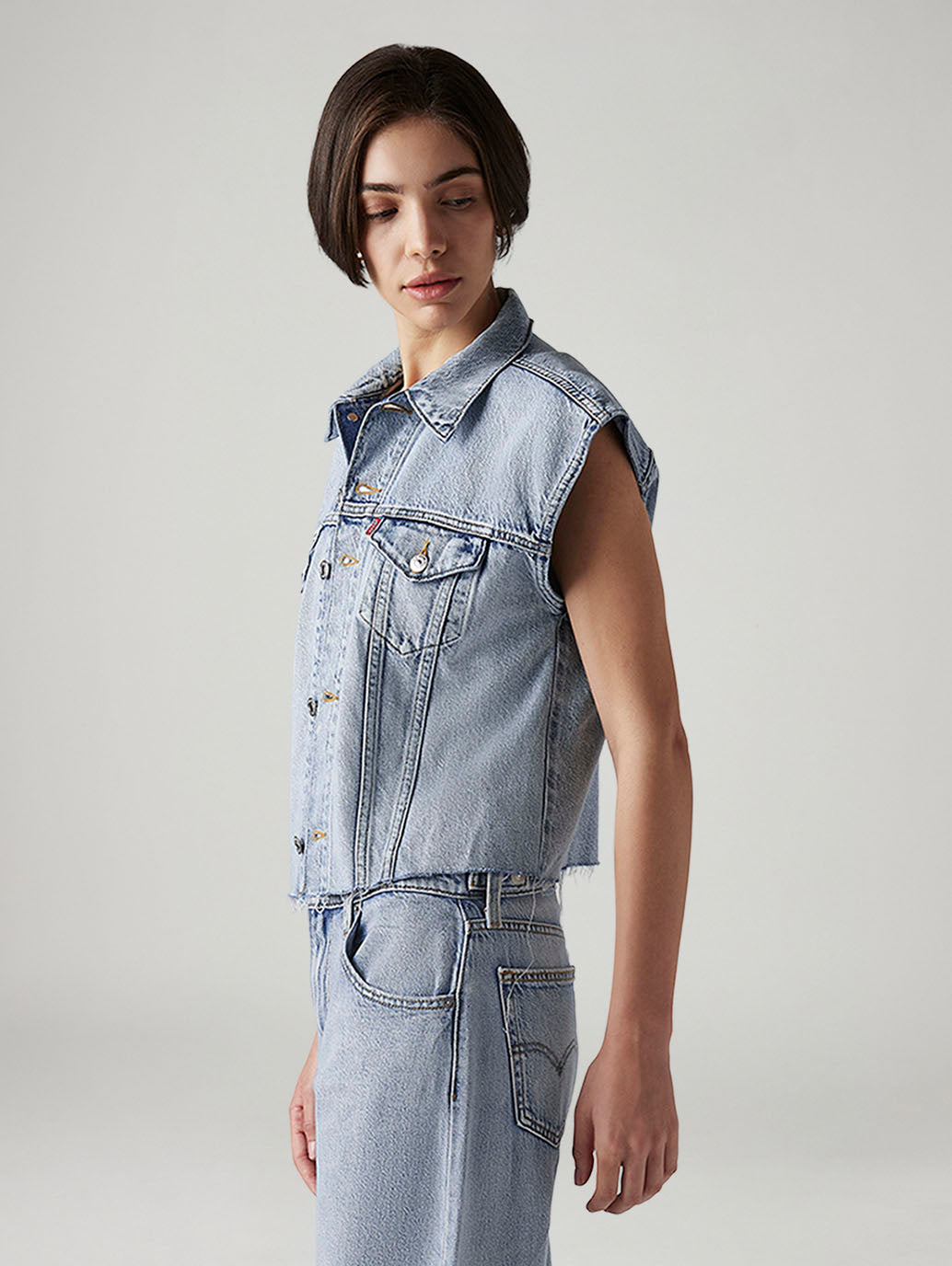 Women's Solid Regular Fit Jacket - Side View