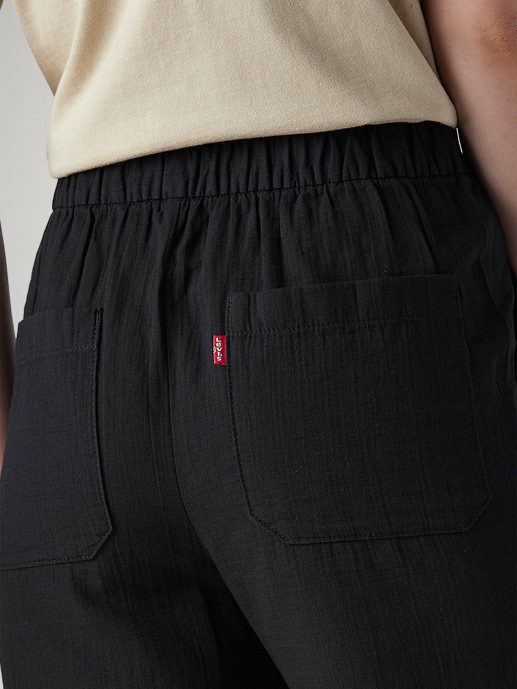 Women's Black Loose Fit High Rise Cargos - 20 View