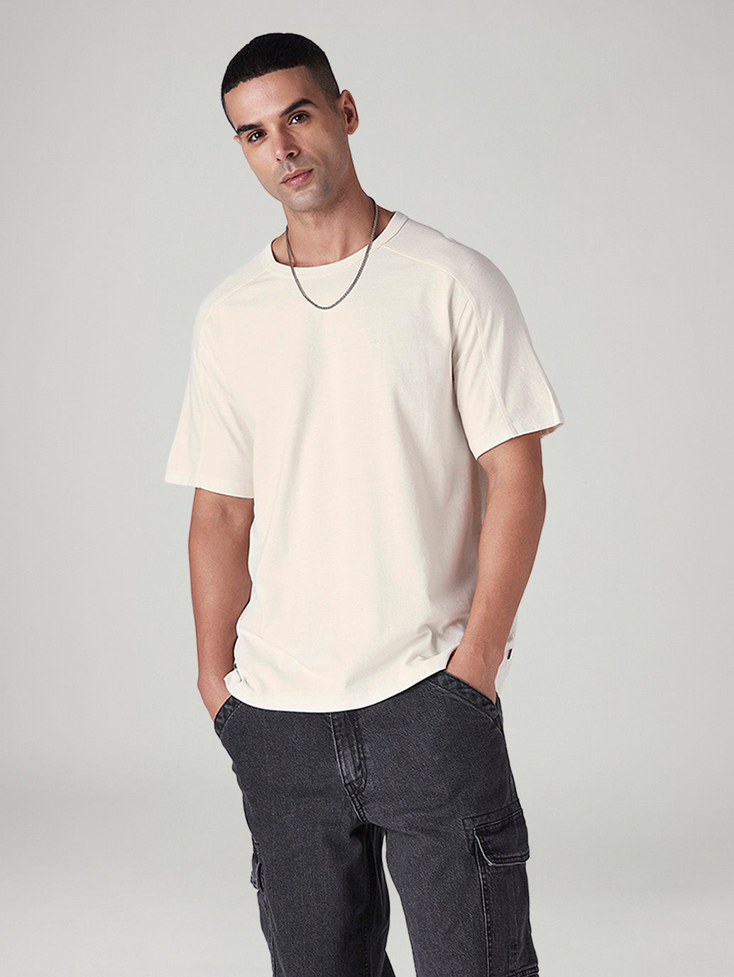 Men's Solid Regular Fit Jersey T-Shirt