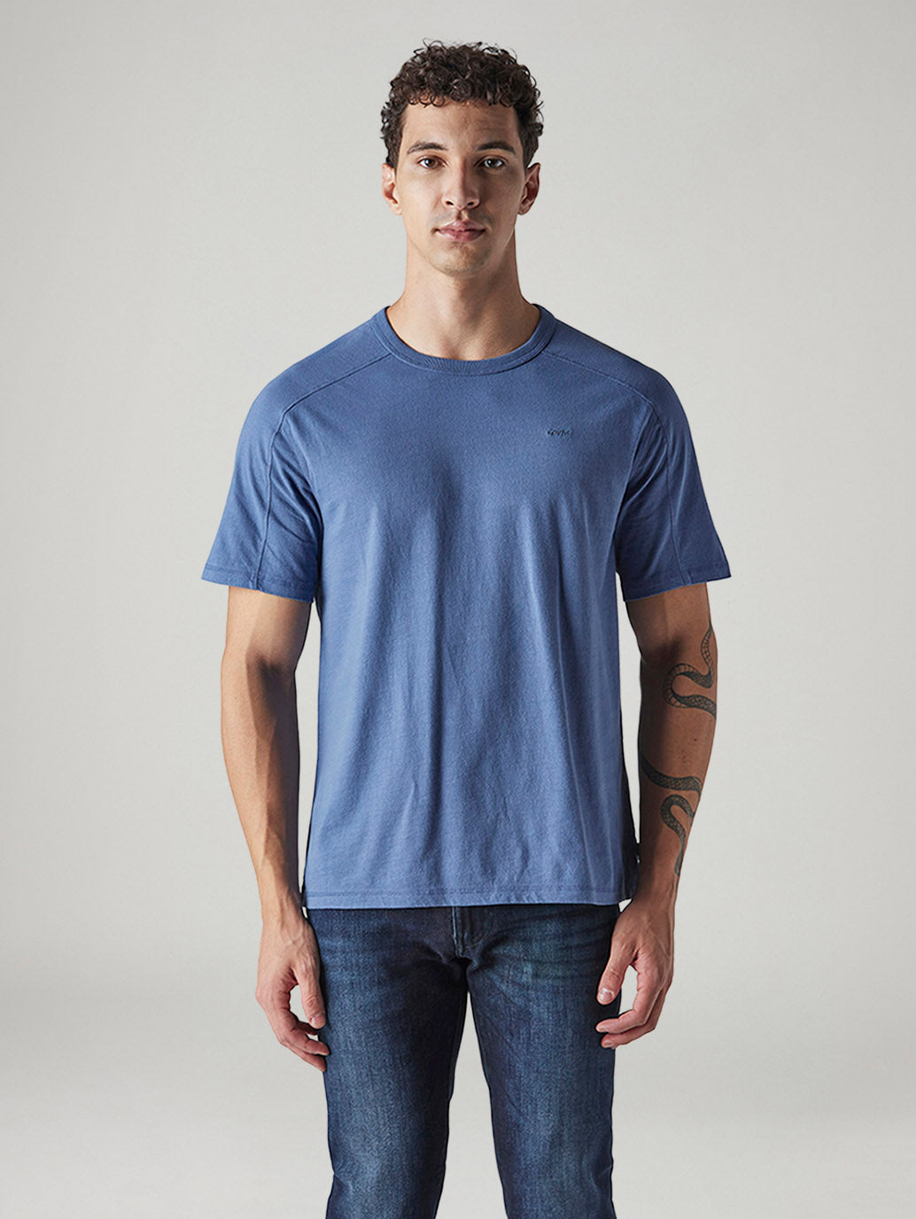 Men's Solid Regular Fit Jersey T-Shirt - Front View