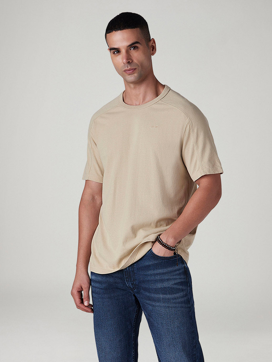 Men's Solid Regular Fit Jersey T-Shirt