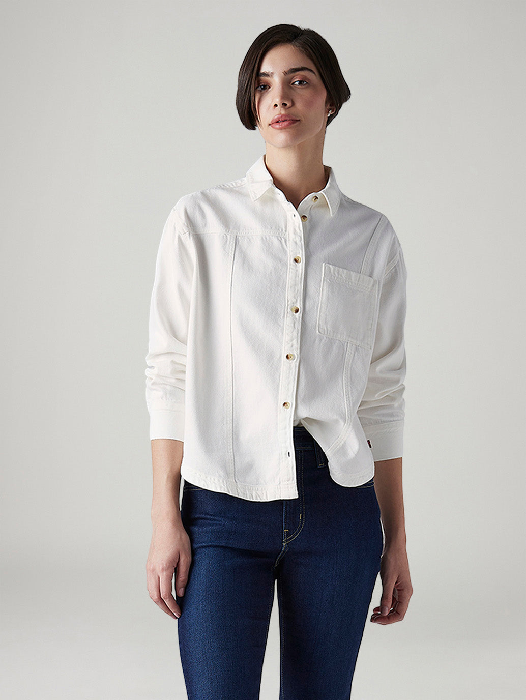 Women's Solid Regular Fit Shirt - Styleshot View