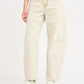 Women's Beige Barrel Loose Fit Mid Rise Baggy Dad Jeans - jpg View