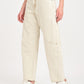 Women's Beige Barrel Loose Fit Mid Rise Baggy Dad Jeans - jpg View