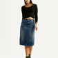 Women's Blue Regular Fit Mid Rise Skirt - Styleshot View