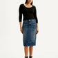 Women's Blue Regular Fit Mid Rise Skirt - Front View