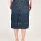 Women's Mid Rise Blue Regular Fit Skirt - back View