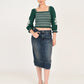 Women's Mid Rise Blue Regular Fit Skirt - 6 View