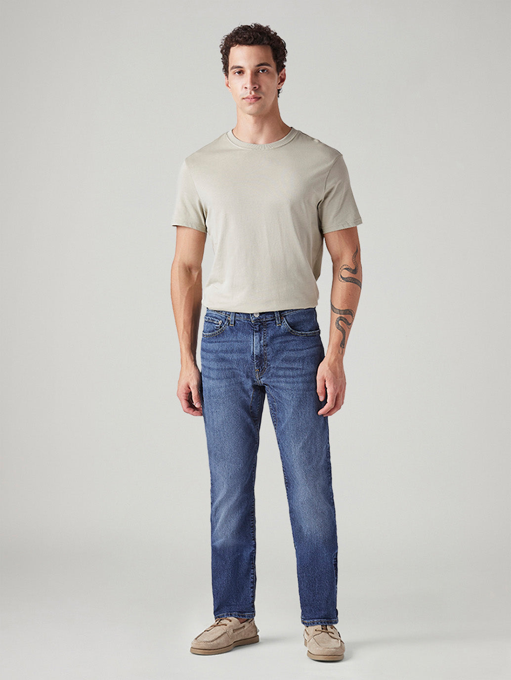 Men's 541 Blue Tapered Fit Mid Rise Commuter Jeans - Front View