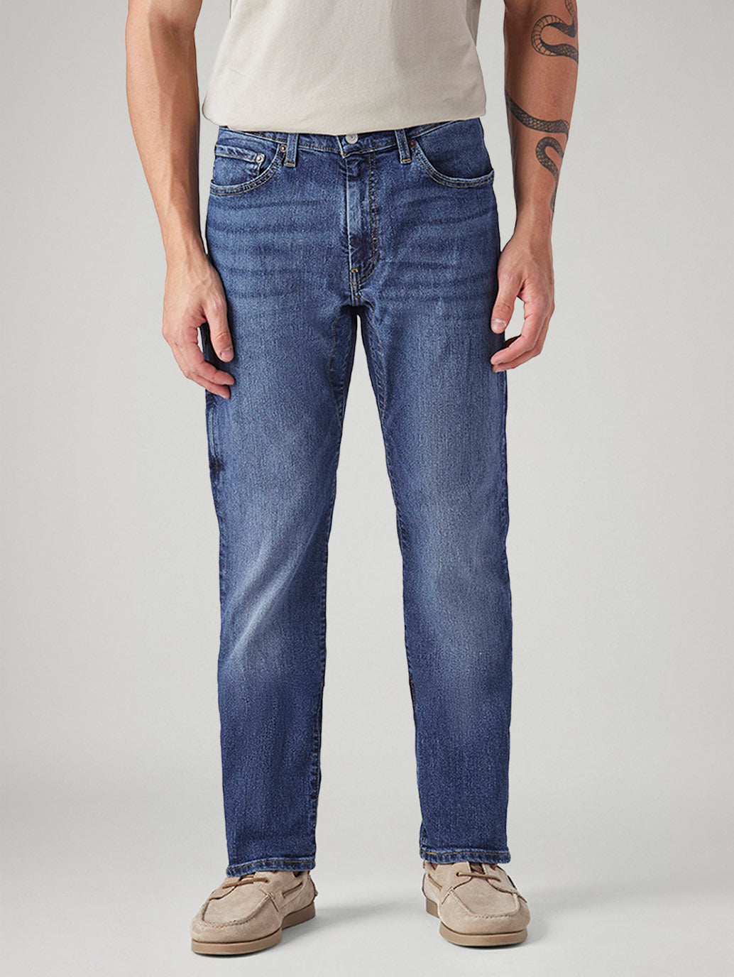 Men's 541 Blue Tapered Fit Mid Rise Commuter Jeans - Front View
