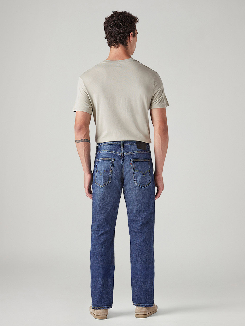 Men's 541 Blue Tapered Fit Mid Rise Commuter Jeans - Back View