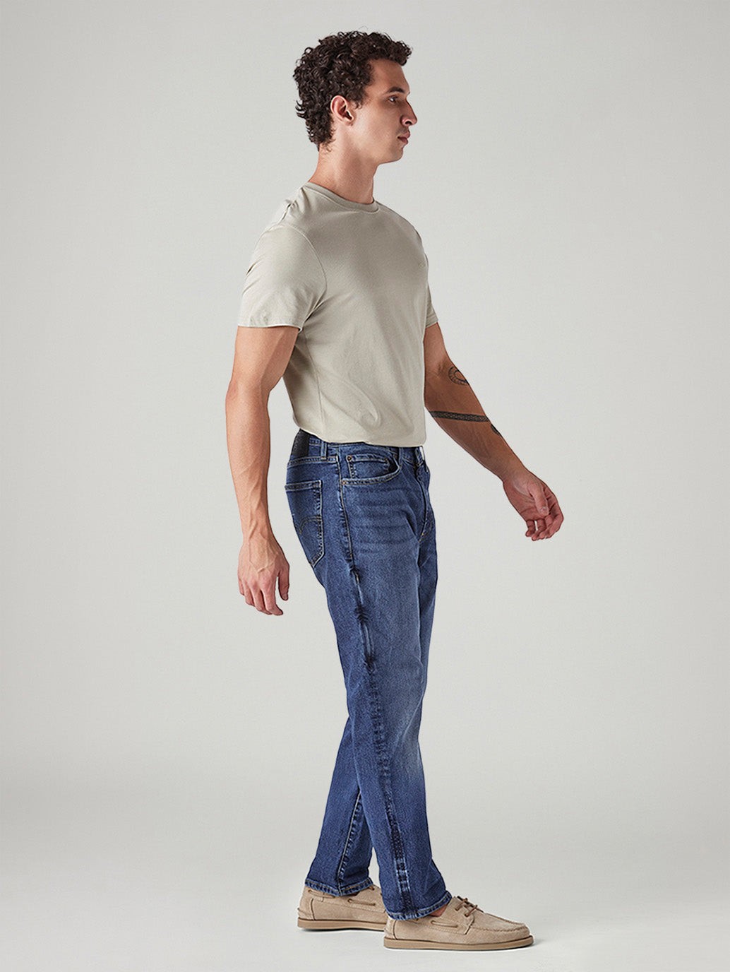Men's 541 Blue Tapered Fit Mid Rise Commuter Jeans - Side View