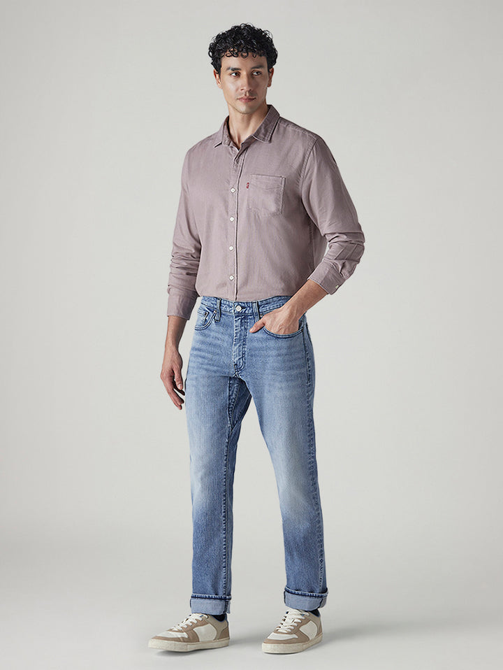Men's 541 Light Blue Athletic Tapered Fit Mid Rise Commuter Jeans