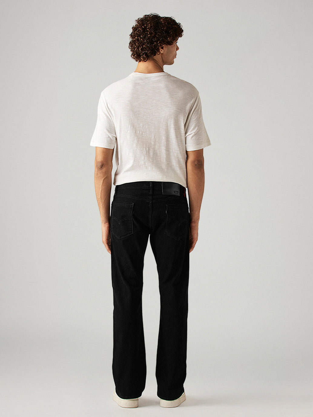 Men's 517 Black Bootcut Fit Mid Rise Redloop Jeans - Back View