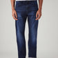 Men's 511 Dark Blue Slim Fit Mid Rise Redloop Jeans - Front View
