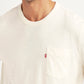 Men's Solid Off White Slim Fit T-shirt - Detail View
