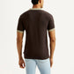 Men's Colorblock Brown Polo T-shirt - Back View