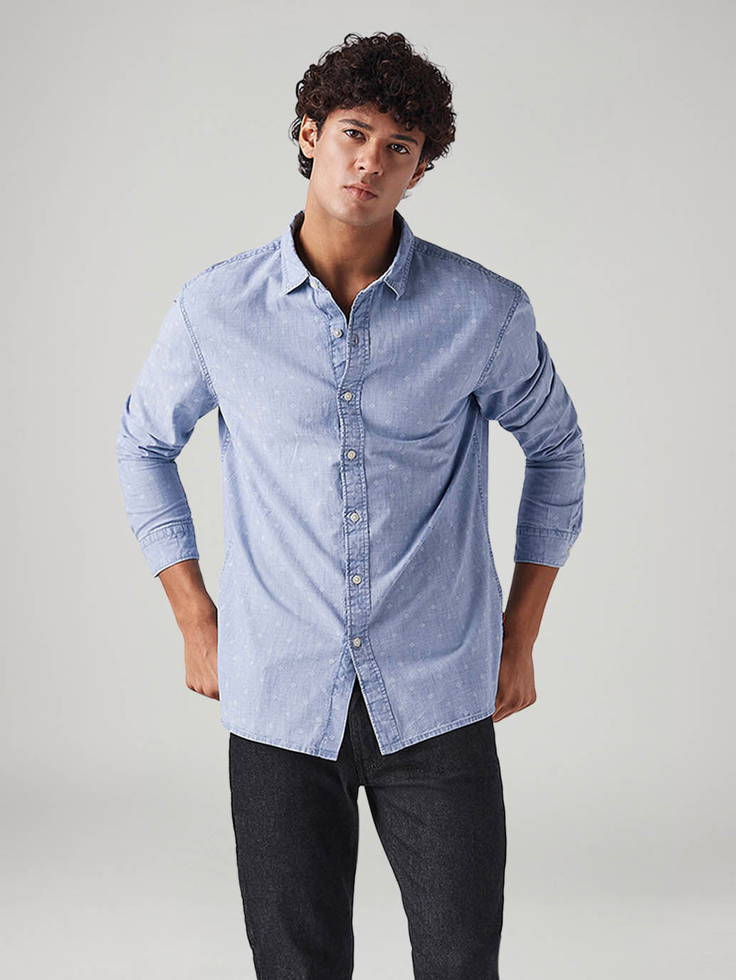 Men's Floral Slim Fit Shirt - Styleshot View